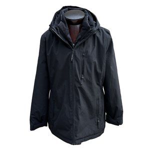 Calvin Klein 3 in 1 System Jacket Hooded Water-resistant Insulated Black 2XL EUC